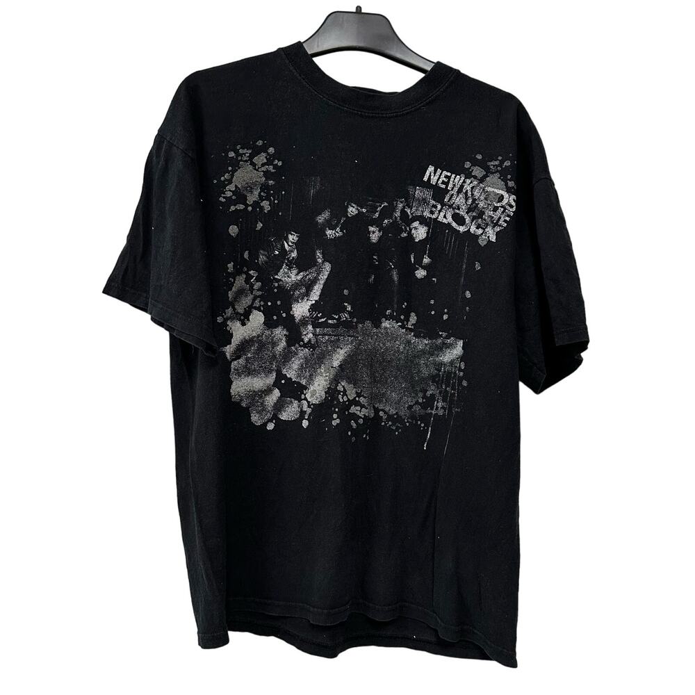 Vtg 2008 New Kids On The Block Concert T Shirt Mens L Black Band Tour Graphic